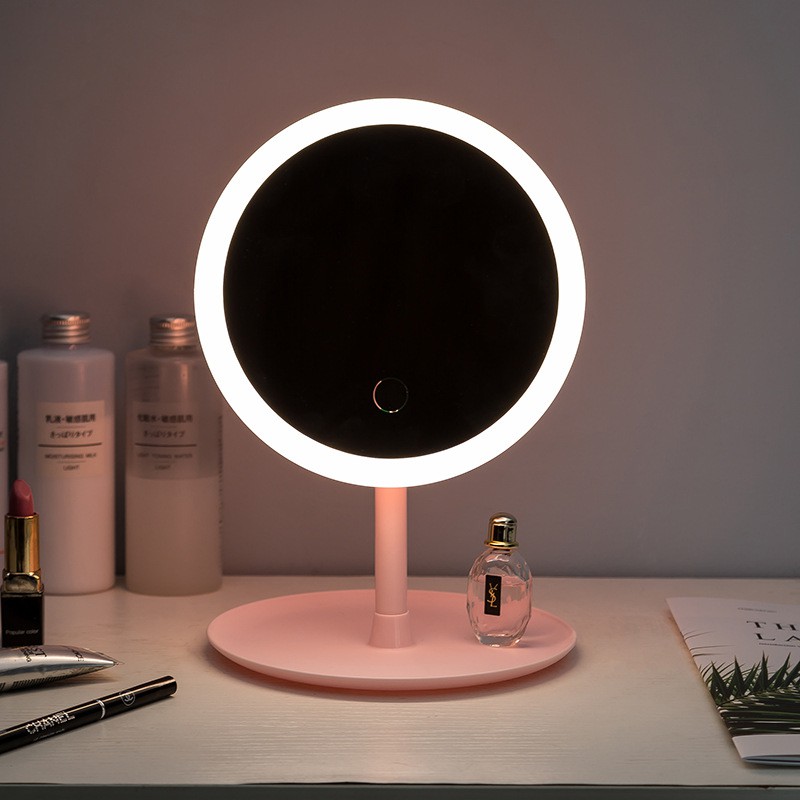 Led Makeup Mirror With Light Fill Tabletop Vanity Mirror Desktop Folding Portable Mirror Shopee Philippines