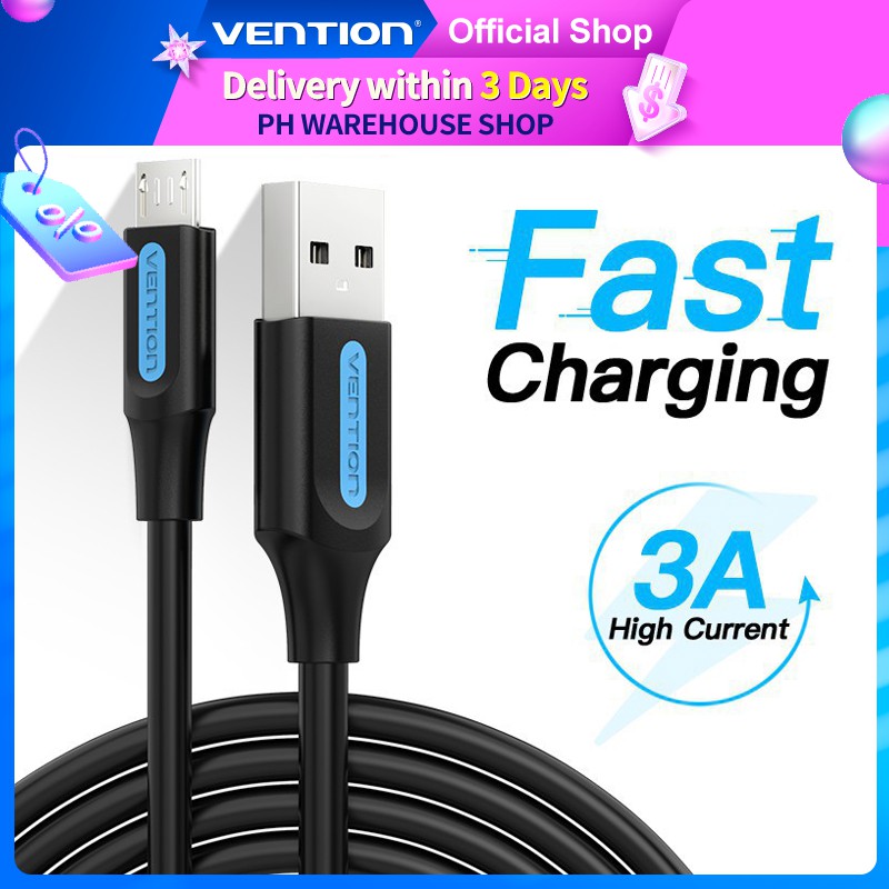 Vention Micro USB Cable 3A Fast Charging USB Data Cable for Android ...
