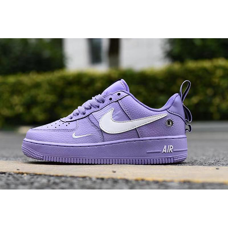 low top purple air force ones