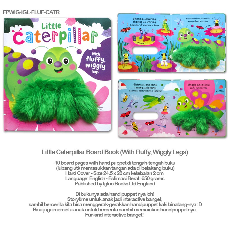 Kd Little Caterpillar Board Book With Fluffy Wiggly Legs Shopee Philippines