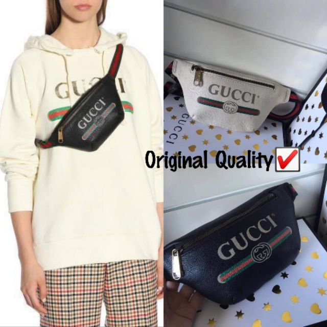 gucci print belt bag