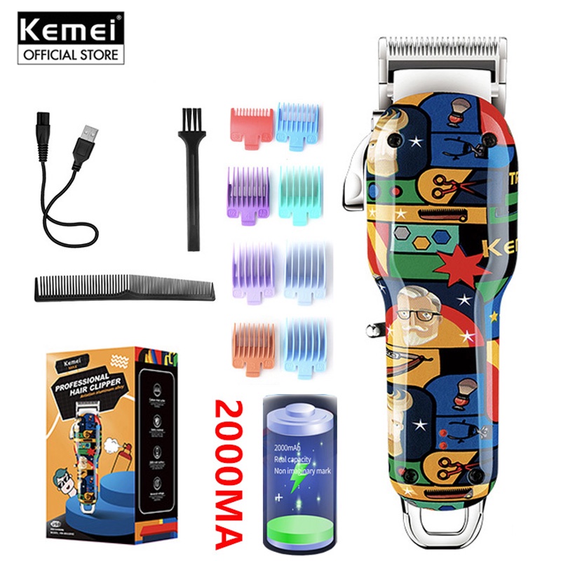 Kemei Hair Clipper Professional Barber Cutting Electric Cordless Km