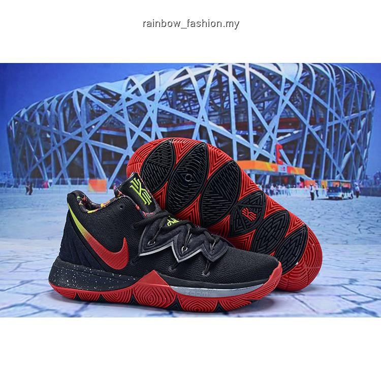 nike kyrie 5 red and black