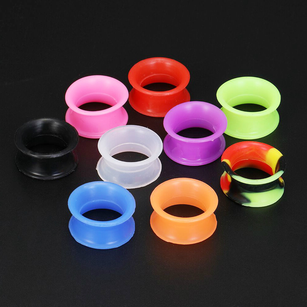 20MM-25MM Double Flared Ear Plugs Expanders Silicone Ear Tunnels Women ...