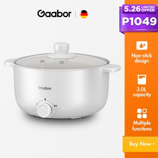 Gaabor 3L Non-Stick Multifunctional Electric Cooker Steamer Casserole