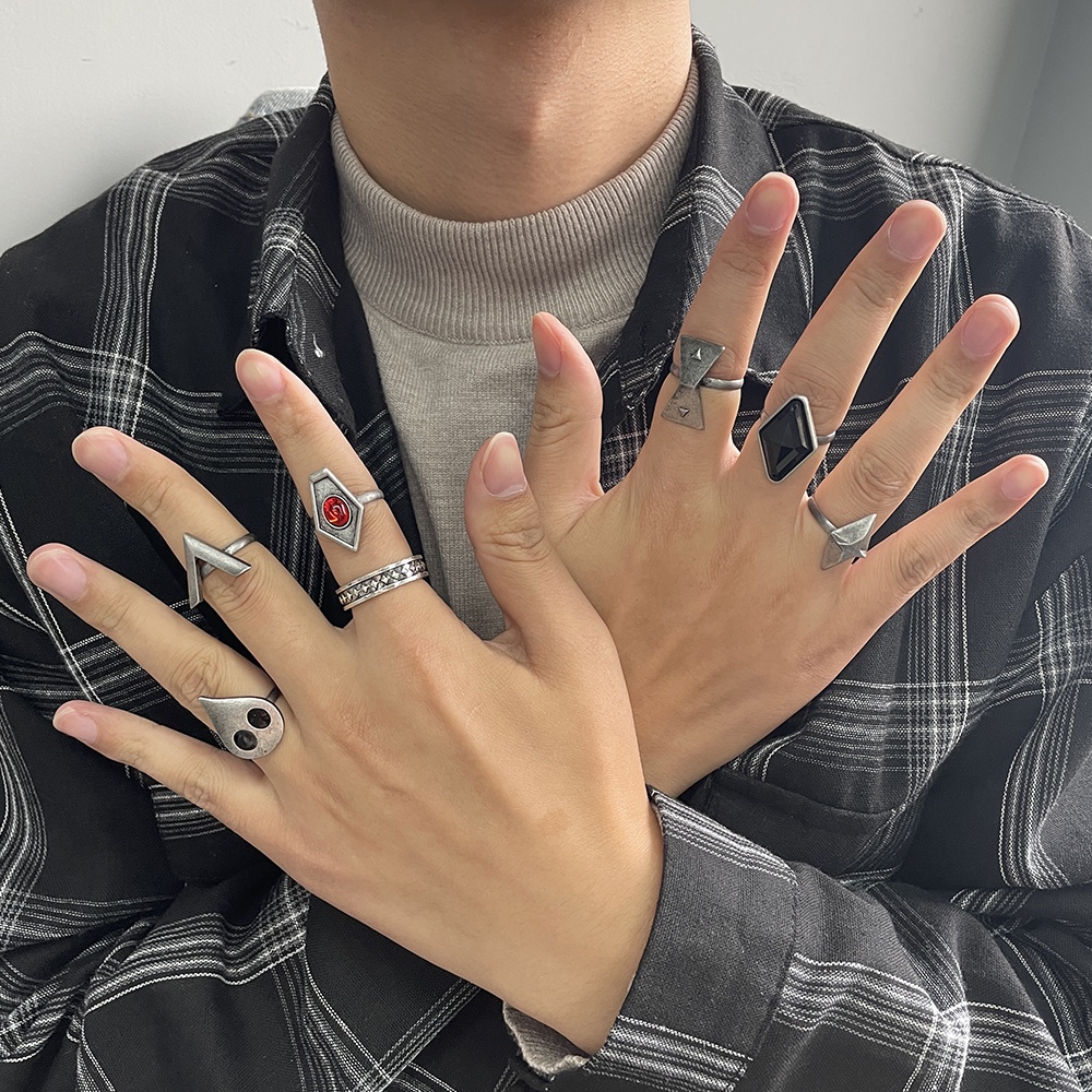 Wholesale Game Genshin Impact Hu Tao Rings Cosplay Props Adjustable Finger Rings Set Costume 