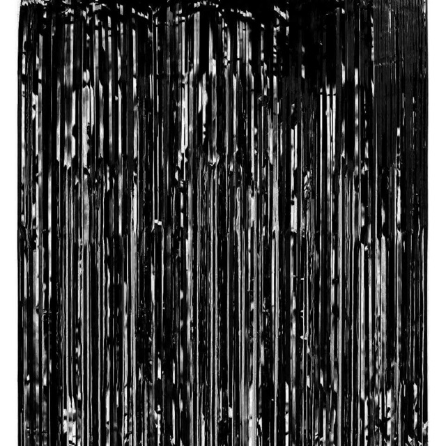 Black Fringe Foil Curtains Shopee Philippines
