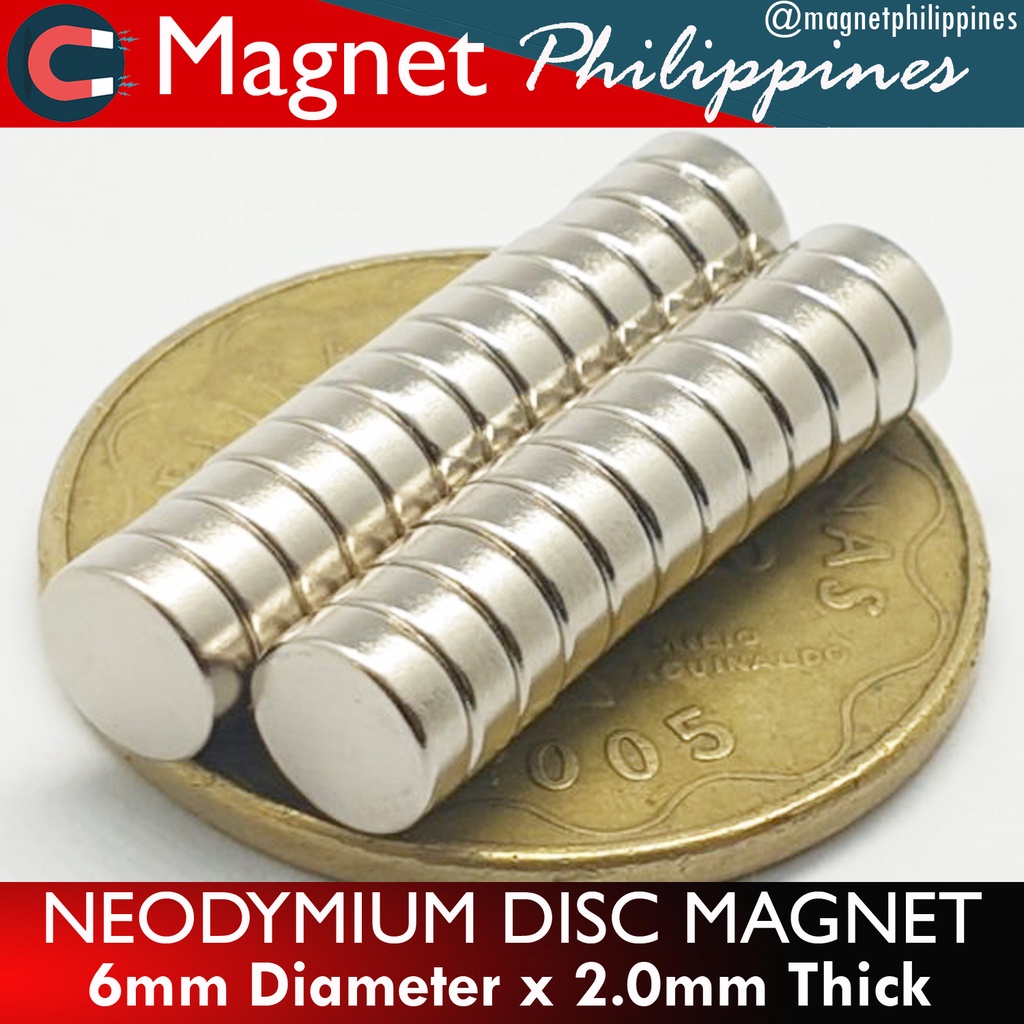 25pcs 6 X 6mm Neodymium Disc Super Strong Rare Earth N50 Small Fridge Magnets 