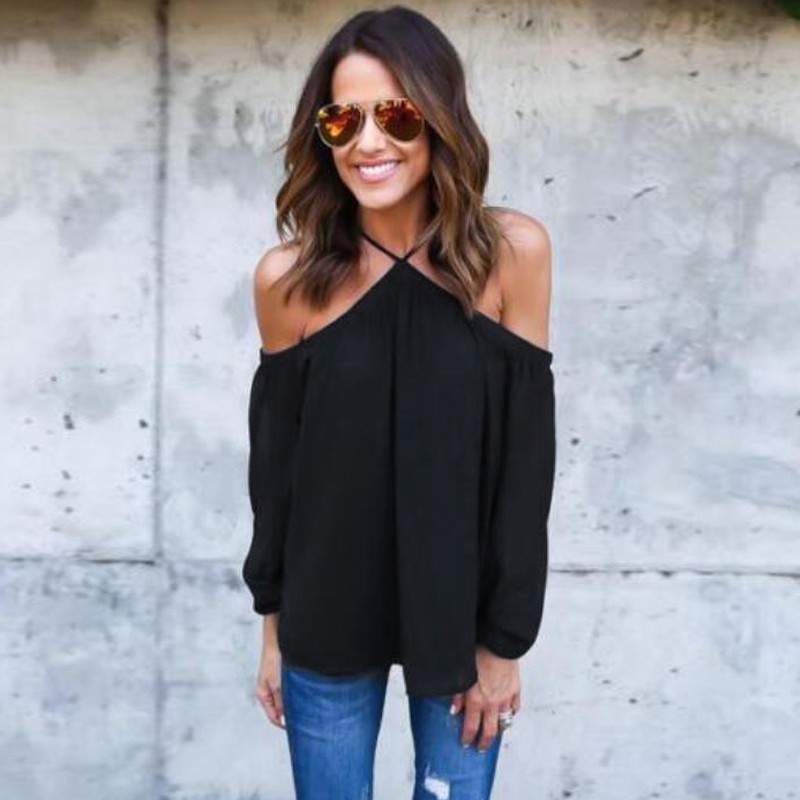 halter neck off shoulder tops