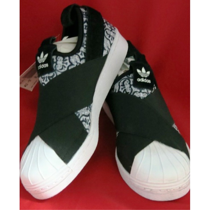 superstar slip on red