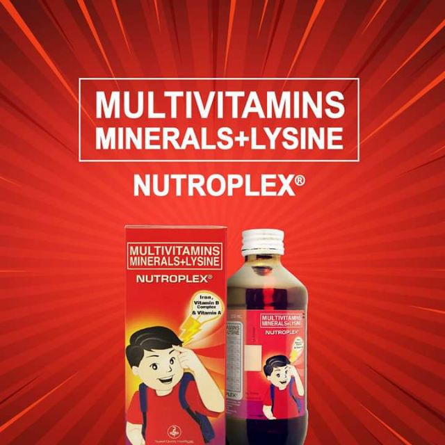 Nutroplex Syrup Multivitamins + Minerals + Lysine Shopee Philippines
