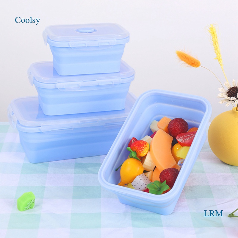 COOLSY Silicone Collapsible Foldable Tupperware Container Food Grade