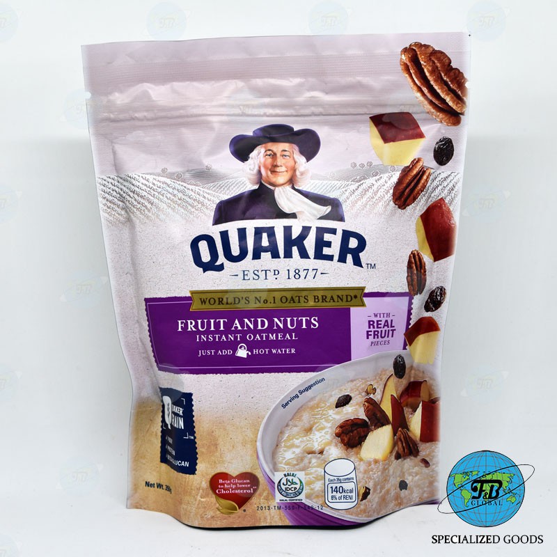QUAKER Fruit And Nuts Instant Oatmeal (350g) Shopee Philippines