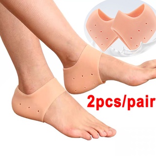 (COD) 2pcs/pair Heel Protector Protective Sleeve,Foot Scrub Silicone Gel Heel Cushion Anti Crack Moisturizing Foot Cover Heel Pad Shoe Accessories,Reduce Pressure on Heel