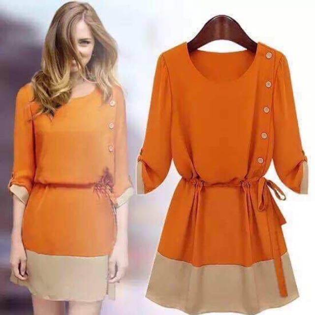 orange day dress