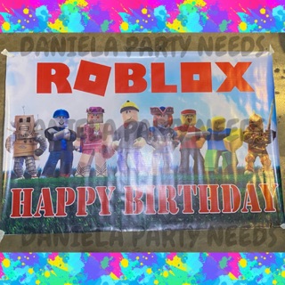 Roblox Birthday Party Set Roblox Theme Party Decoration Set Roblocks Party Set Shopee Philippines - theme roblox party decorations