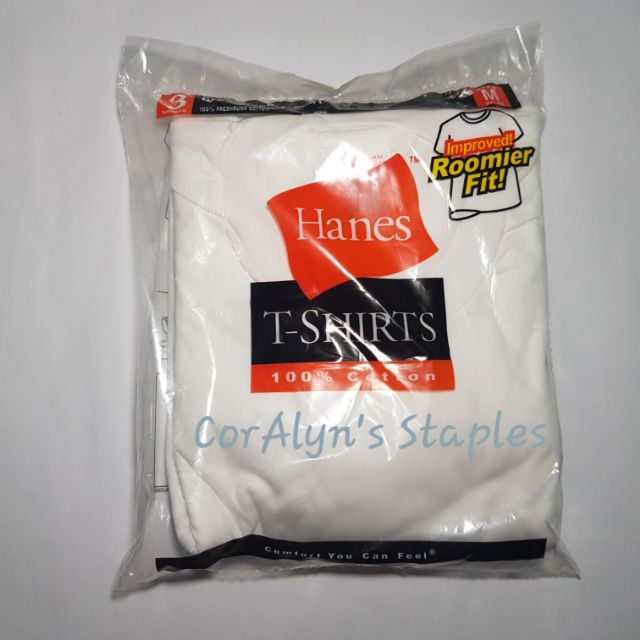 Hanes 3 Pcs Authentic and original white Coton T Shirts Round Neck ...