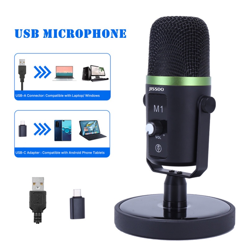 JISSDO USB Condenser Microphone Mic plug and play | Shopee Philippines