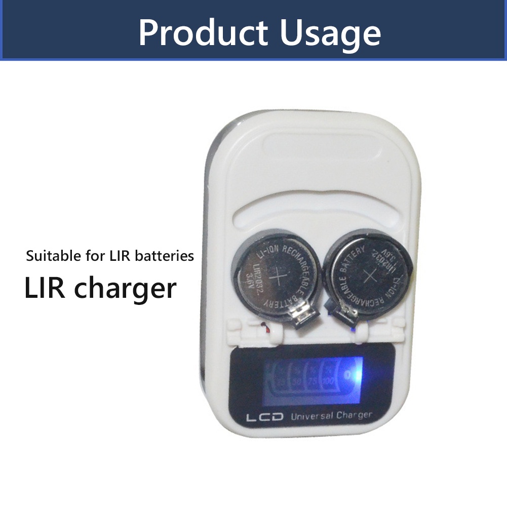 LCD Button Battery Charger USB Multifunction Recharging Device for