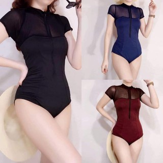 CASSIE MESH ONE PIECE SWIMSUIT ♡ | PLAIN SWIMSUIT | PADDED SWIMSUIT | BLACK ONE PIECE | HIGH QUALITY