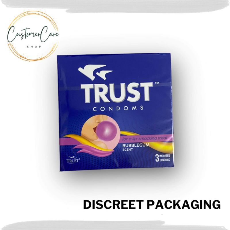 Trust Condom Bubblegum 3 Condoms Per Box Bubble Gum Scent Flavor