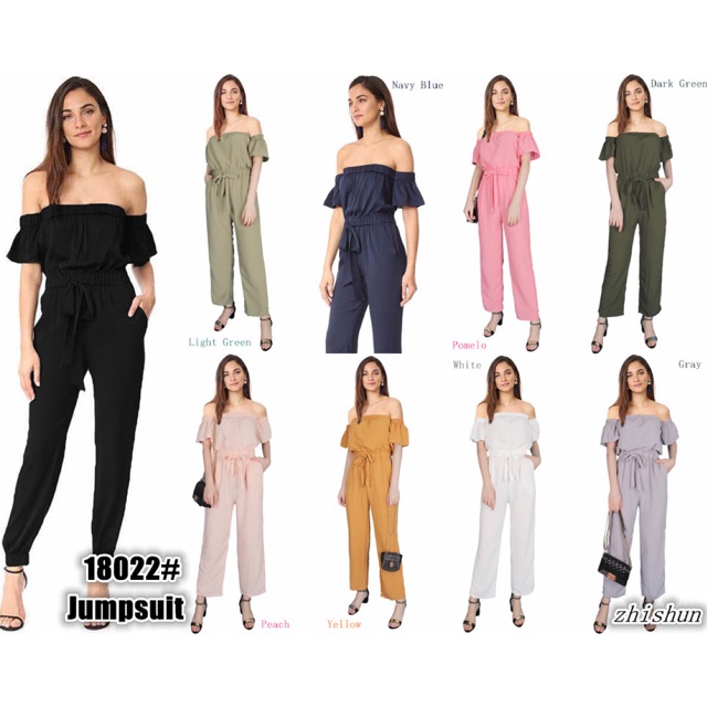 formal off shoulder jumpsuit