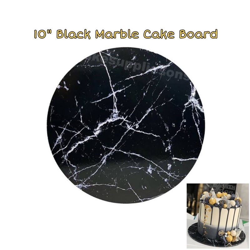 10" inches Black Marble Cake Board [ 5pcs per pack ] Shopee Philippines