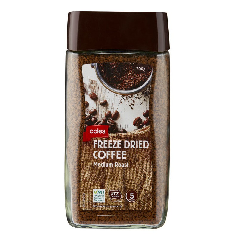Coles Medium Roast Freeze Dried Coffee 200 Grams Shopee Philippines