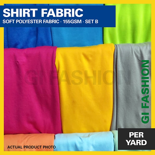 Soft Polyester Fabric color tela spun shirt 42