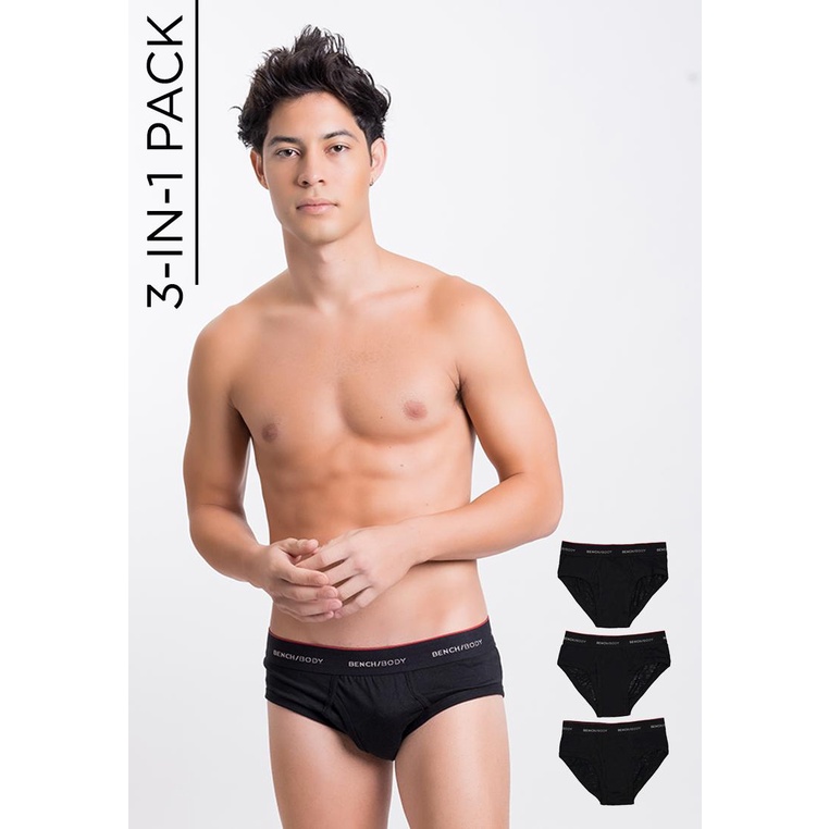 BENCH/ 3in1 Pack Classic Brief Black Shopee Philippines