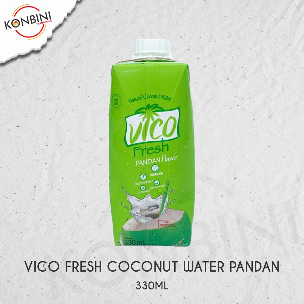 VICO FRESH NATURAL COCONUT WATER PANDAN FLAVOR 330ML | Shopee Philippines