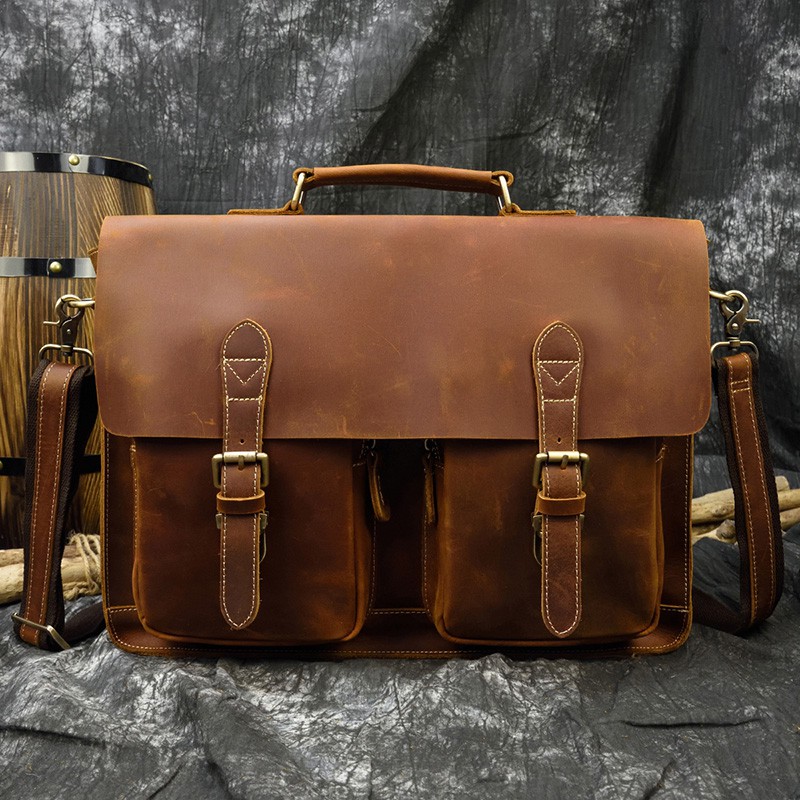 genuine leather briefcase bag