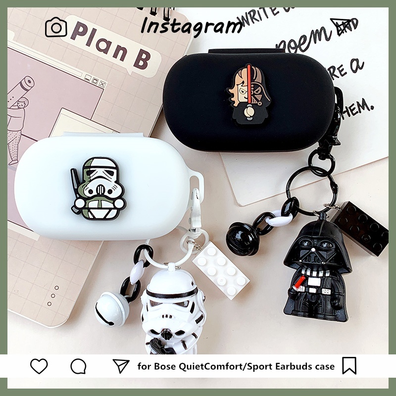 Bose QuietComfort Earbuds Case Cartoon Star Wars Black Samurai Keychain  Pendant Bose Sport Earbuds Bluetooth Headset Case Cover Silicone Soft Shell Bose  QuietComfort Earbuds Cartoon Shell Black Cover | Shopee Philippines