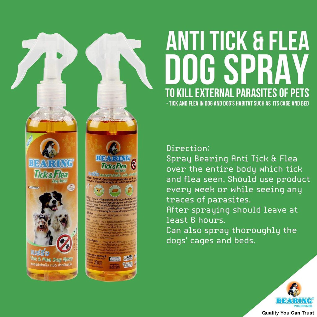 Bearing Tick & Flea Spray 250 ml Shopee Philippines