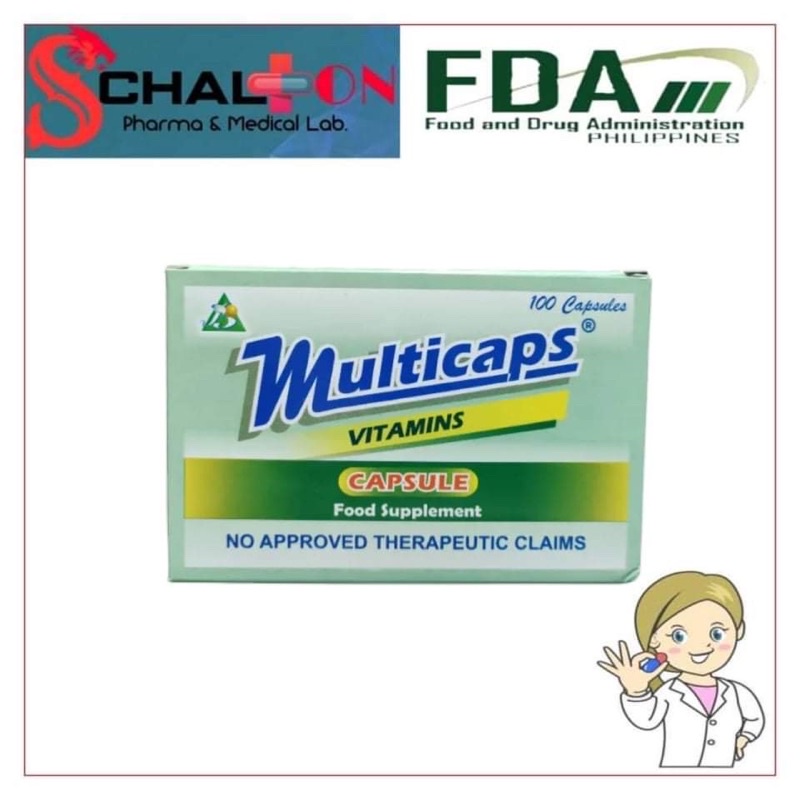 MULTICAPS VITAMINS Food Supplements 100 Tablets Shopee Philippines