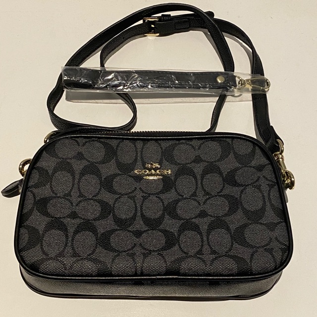 coach double zip crossbody bag