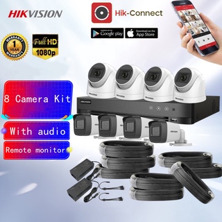 Hikvision 4/8CH CCTV Kit 2MP HD Built-in mic CCTV Complete CCTV With Remote monitoring