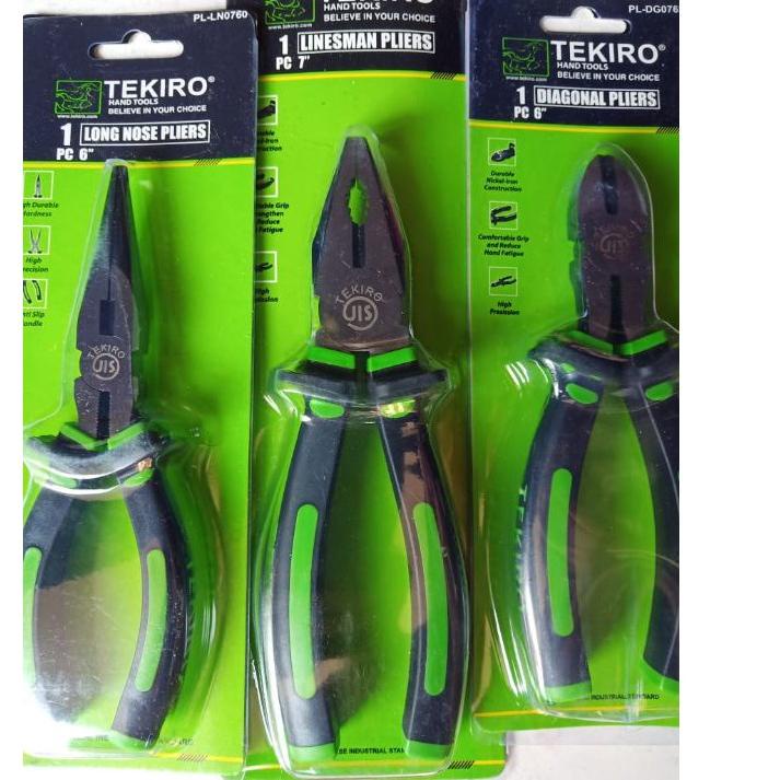 Update Tekiro Pliers Set Combination 7 Taper 6" Cut "Tekiro Pliers