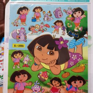 10x8 inches Dora the Explorer laser Stickers for birthday lootbag ...