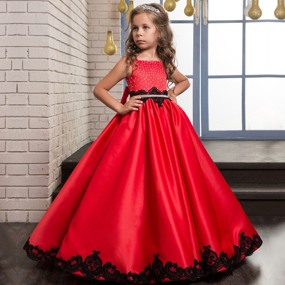 gown for kids red