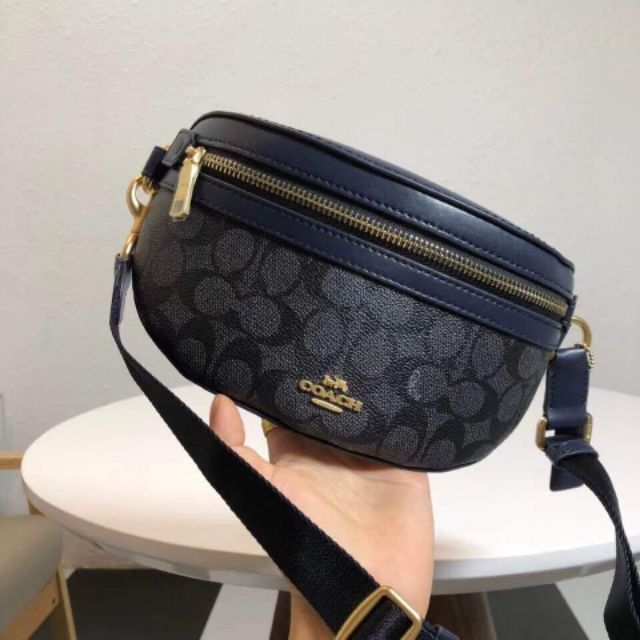 coach navy blue handbag