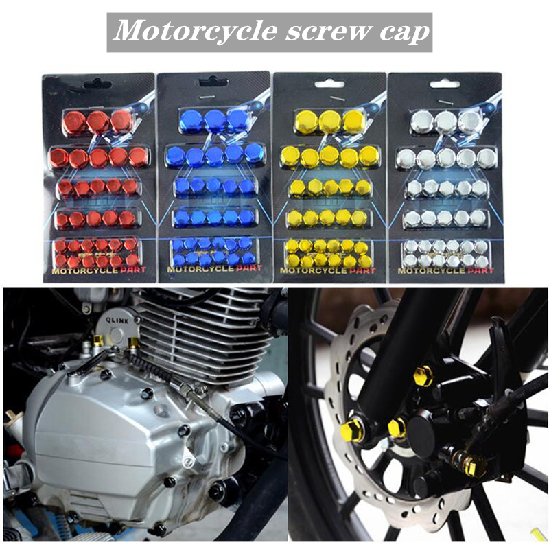 Motorcycle Screw Caps Accessories Motorcycle Bolt Cap Electroplated
