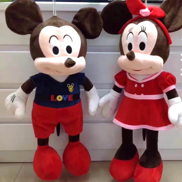 mickey and minnie stuffed toys