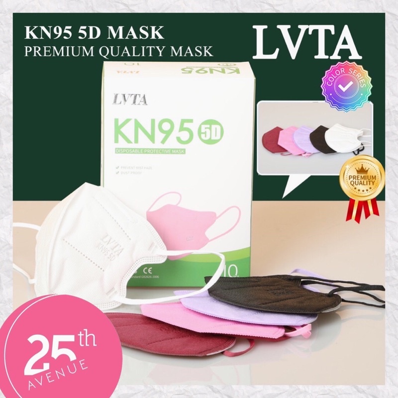 25th ️ ORIGINAL LVTA 5D KN95 Face mask Anti Dust / Droplets 5 layer