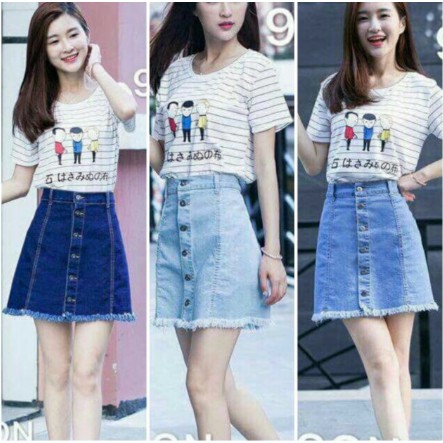 Korean Fashion Denim Skirts #969 Maong Palda | Shopee Philippines