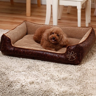 Kennel Four Seasons Universal Removable And Washable Teddy Dog Bed Small Large Dog Golden Retriever Pet Mat Cat Nest Pet Supplies Dog's nest warm Plush cat's nest cartoon pet's nest pet pad can be removed and washed