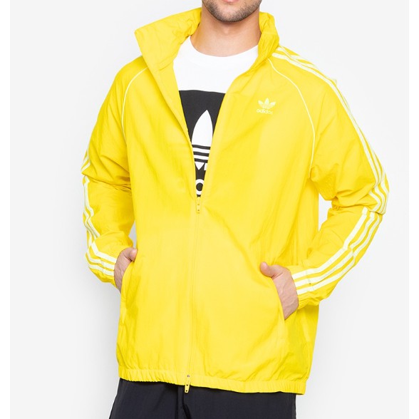 adidas sst windbreaker yellow