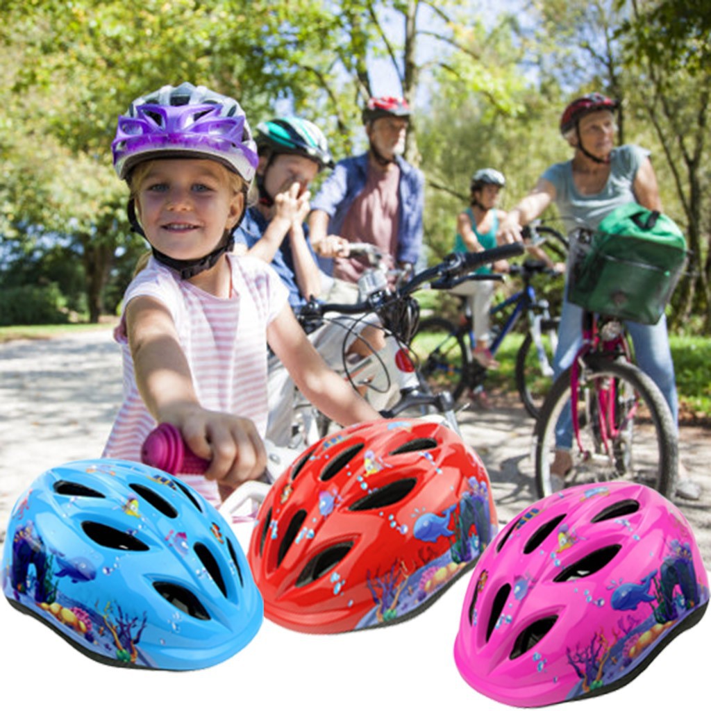 kid with bike helmet