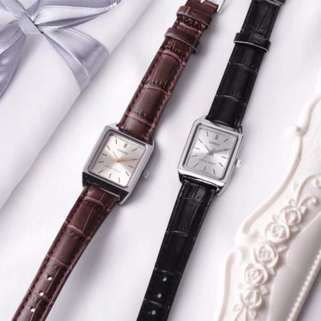 casio women's leather watch