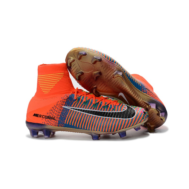 nike mercurial superfly v ea sport fg soccer cleats orange colorful